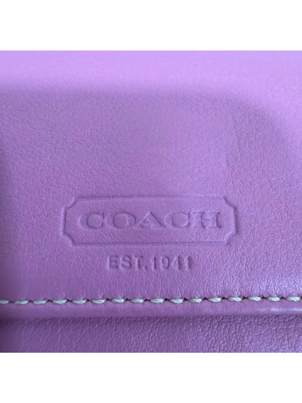 Coach Y2K Embossed 1941 Accordion Multi Card Case Pink Leather Wallet 8889 EUC - Picture 2 of 6